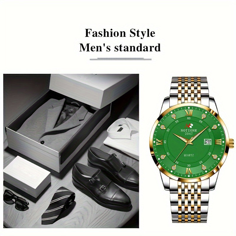 Men'S Wristwatch with a Stainless Steel Band, Featuring a Quartz Movement. This Minimalist Design Is Perfect for Business Occasions And Makes an Excellent Gift for Birthdays, Holidays, Or Valentine'S Day