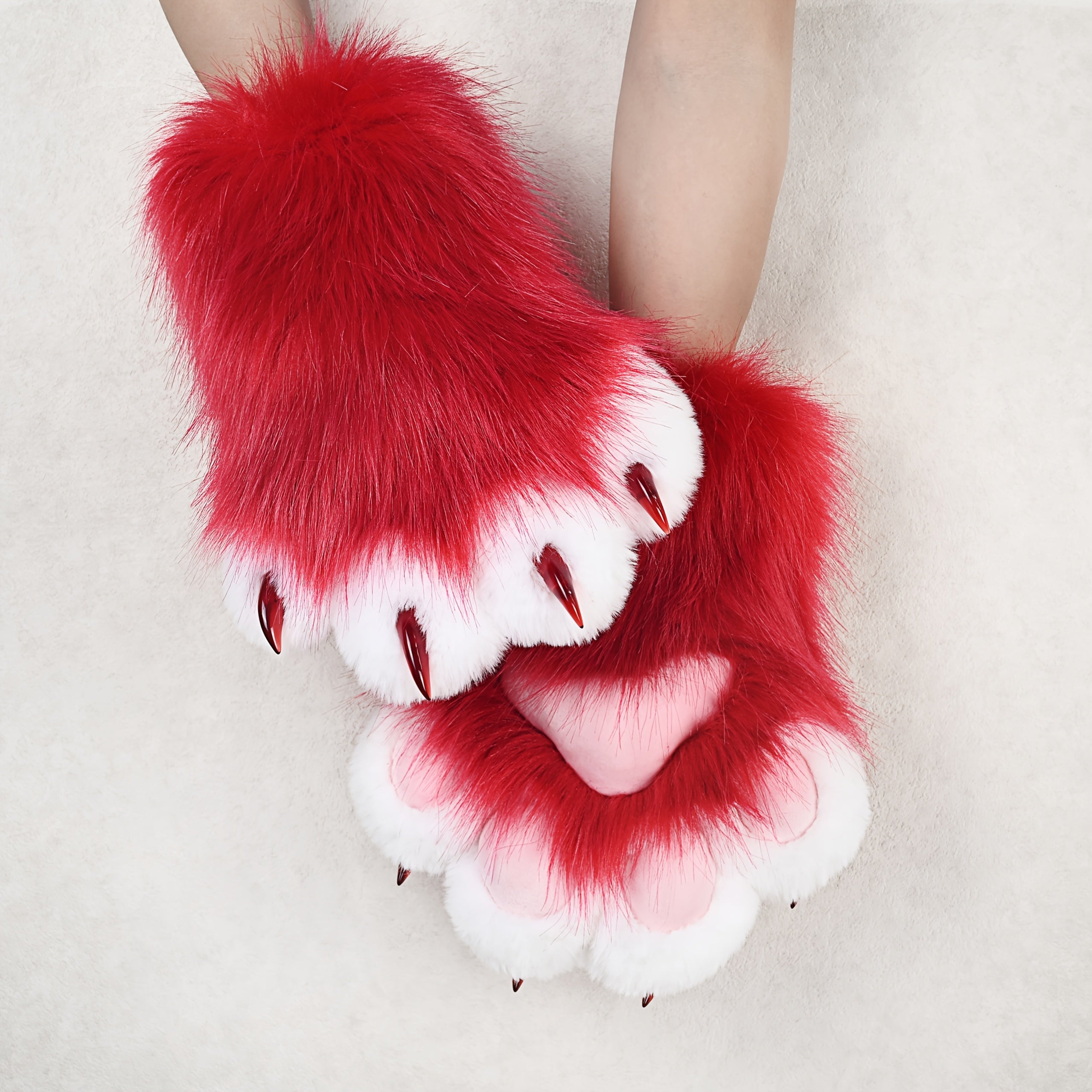 Cat Fox Claw Gloves, Suitable for Costume Role-Playing - Beast Costumes, Orc Animal Role-Playing Claws with Sound Effects, Realistic Furry Costume Claw Additions, Costume Set Embellishments (Available in Various Colors)