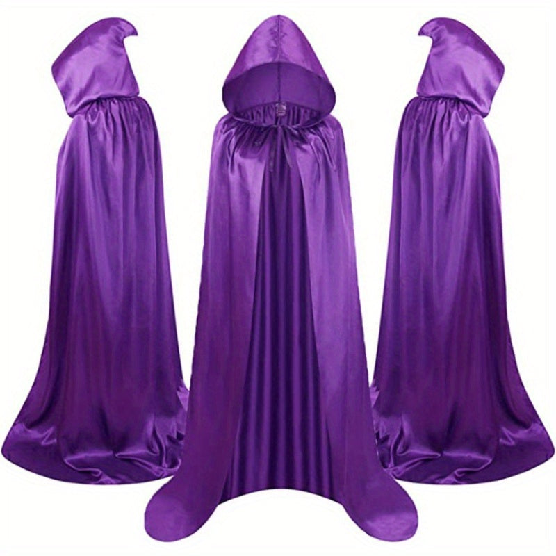 Halloween Hated Black Death Cape, 59.06inch, No Assembly/ Electricity Required, Festive Adult Party, Horror House, Carnival, Halloween Party Decoration Supplies, Gothic Style, Cosplay Lovers