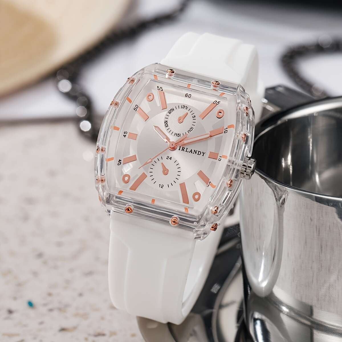 Set of 5 Fashion Men's Quartz Watches | Casual, Sports, Minimalist Style with Alloy Case and Silica Gel Strap Watches for Men, Non-rechargeable Button Battery Suitable for Daily Wear Ideal Choice for Gifts Wrist Watch Reloj Para Hombre.