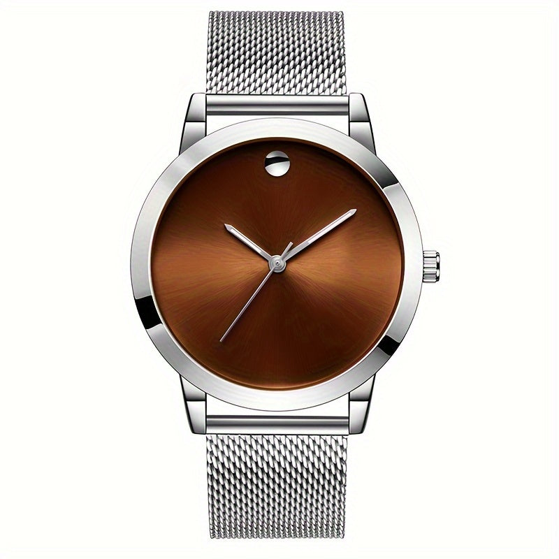 Mens Fashion Stainless Steel Band Watches Casual Simple Watches for Men, the Best Choice for Gifts
