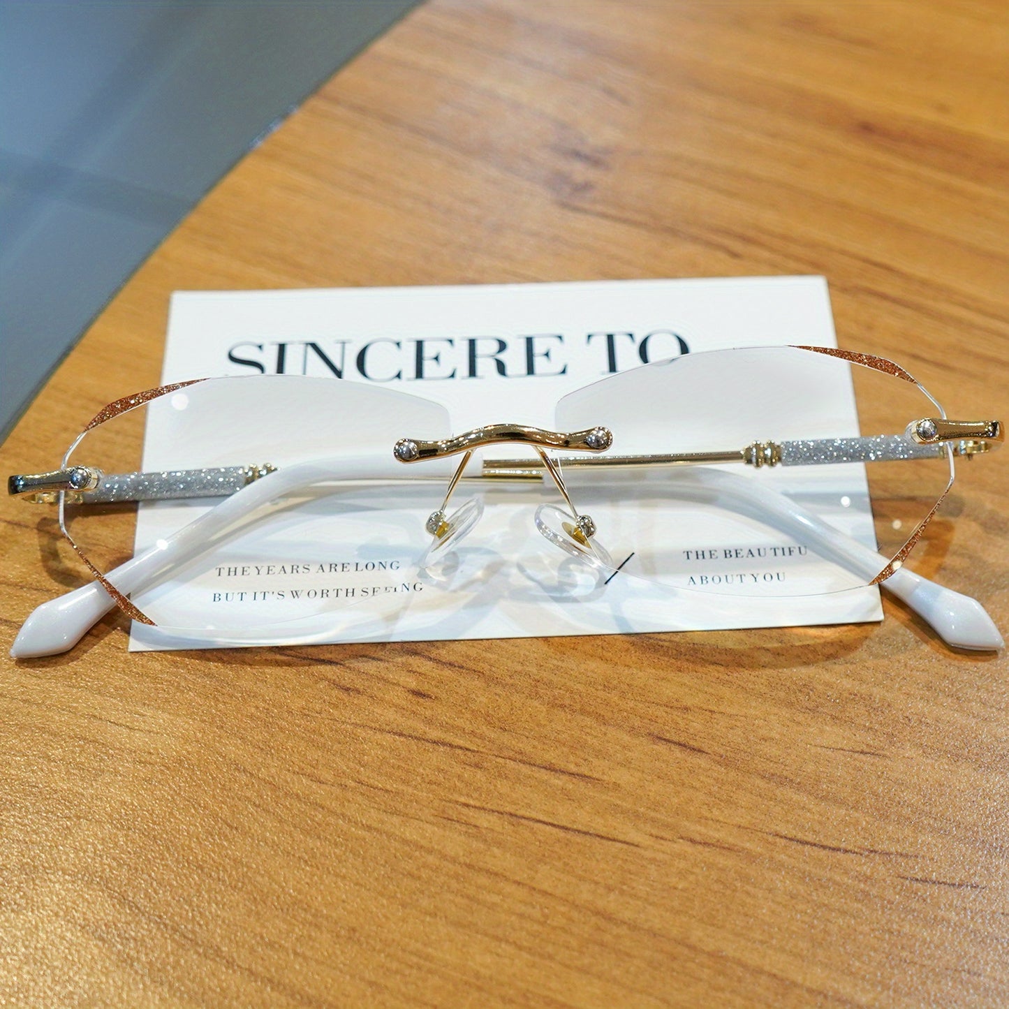 Diamond Reading Glasses Women 3 Pack Rimless Diamond-Inlaid Edge Anti-Glare PC Lens Lightweight Readers 1.0x to 4.0x Phone Computer Book Christmas Holiday Gift