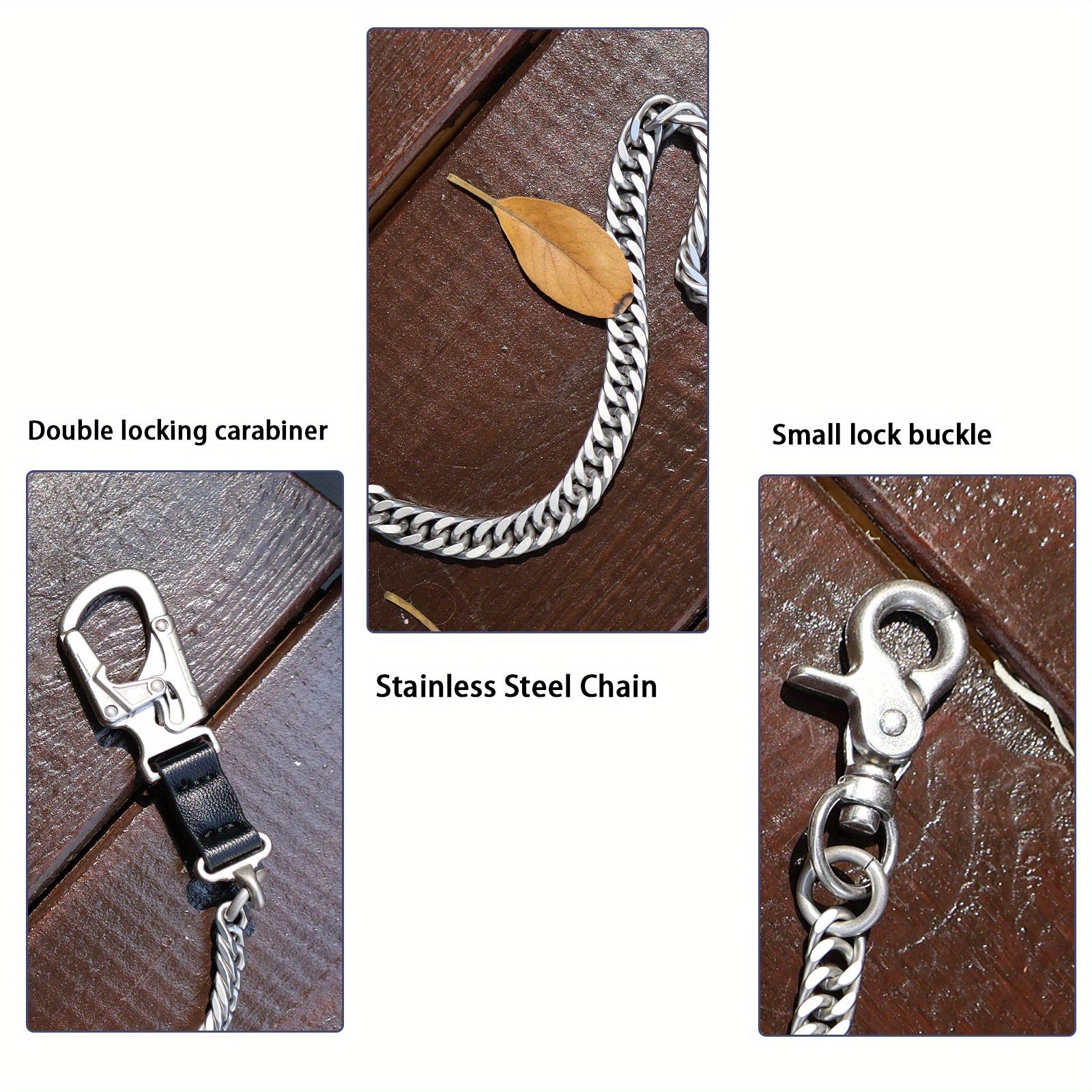 Ahiller Business Style Wallet Chain, Hip Hop Style Keychain - Dual Lock Security Design, Outdoor Camping, Traveling Accessory for Motorcycle/Daily Use with Scratch Resistant Coating, Men's EDC Carrying Gear Chain, Perfect Gift for Boyfriends And Dads, Dai