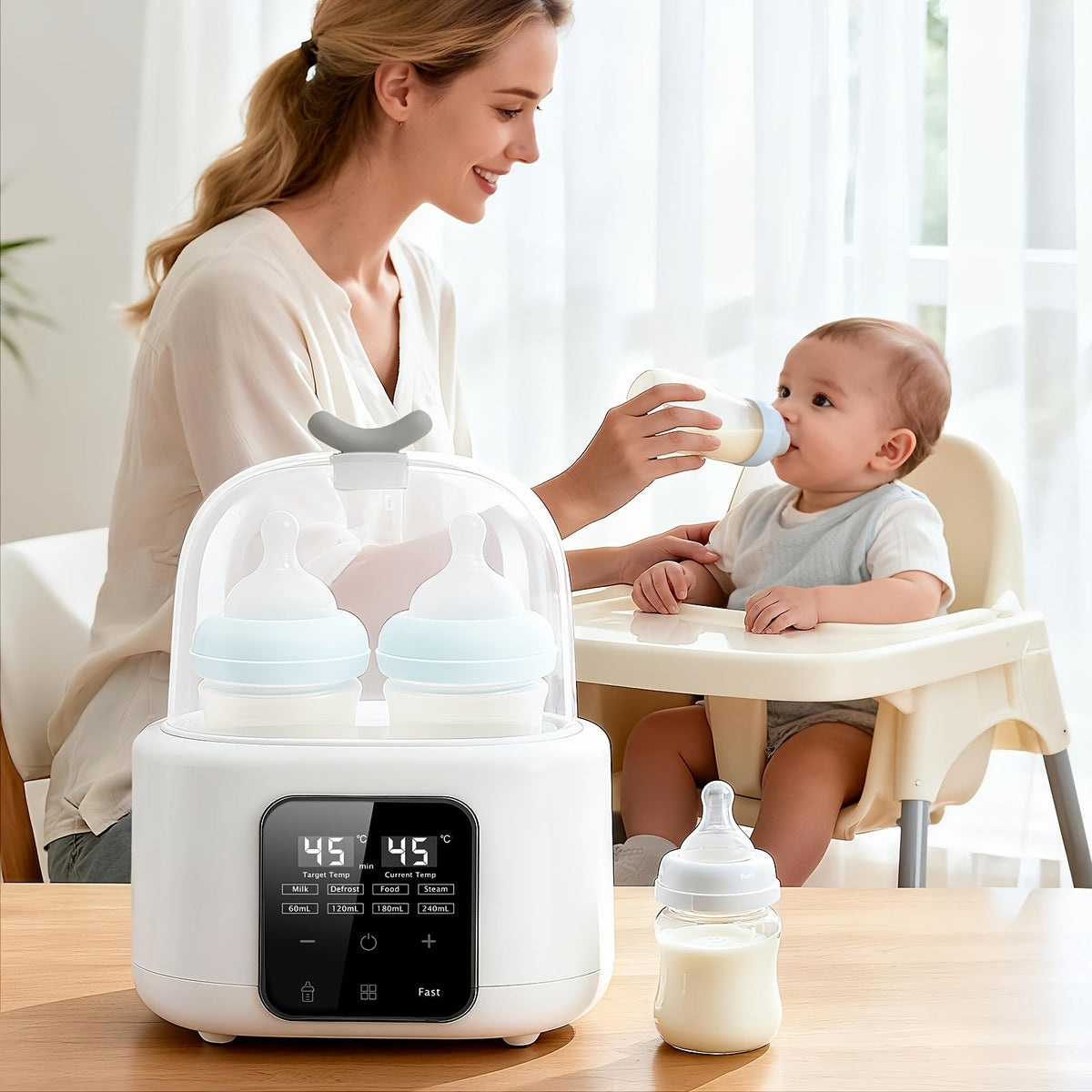 6-in-1 Electric Bottle Warmer - Timer, Defrost and Keep-Warm Modes – view 4