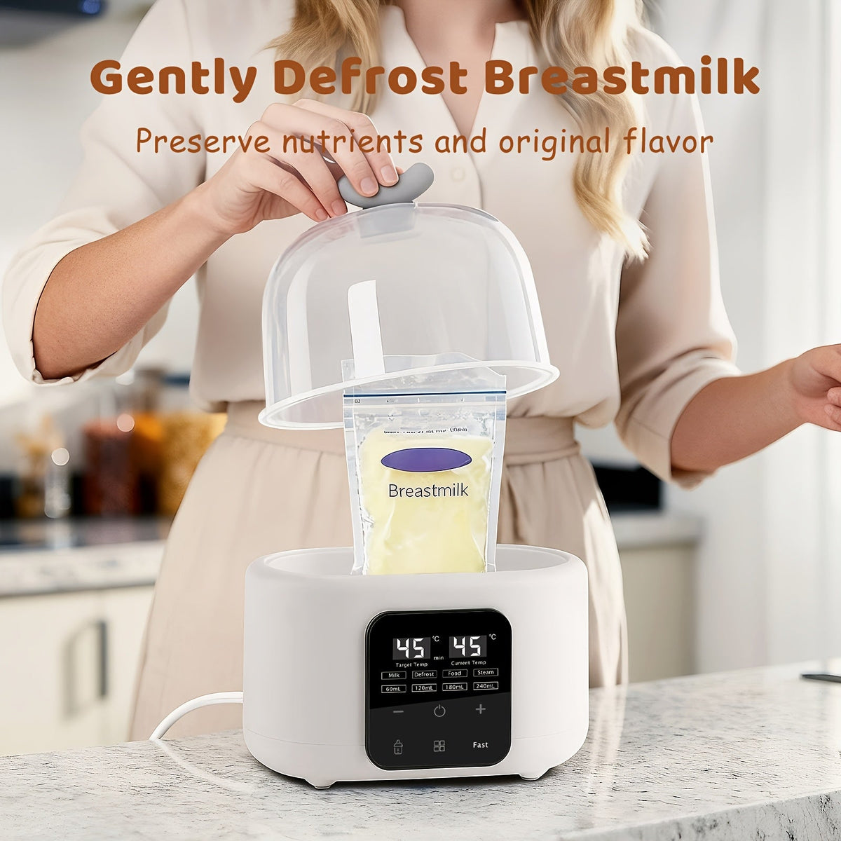 6-in-1 Electric Bottle Warmer - Timer, Defrost and Keep-Warm Modes – view 5