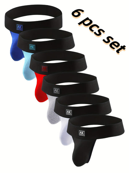 6-Pack Men's Athletic Jockstraps - Breathable Gym Support Pouch – 10-Variant Selection – view 12