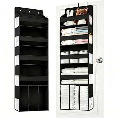 6-Shelf Over-the-Door Organizer - Clear Front and Side Pockets – view 3