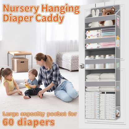 6-Shelf Over-the-Door Organizer - Clear Front and Side Pockets – view 4