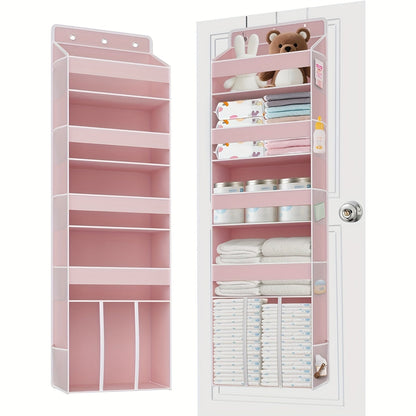 6-Shelf Over-the-Door Organizer - Clear Front and Side Pockets – view 6