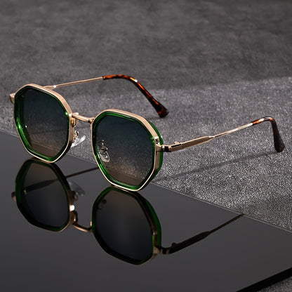 Polygonal Sunglasses Unisex Lightweight Durable Stylish Lens with Case Cleaning Cloth Casual Formal Men Women Trendy Eyewear