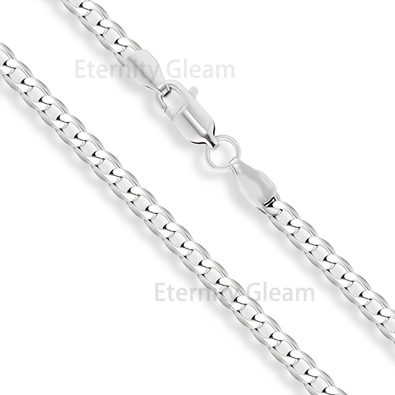 925 Sterling Silvery Cuban Chain Men's Necklace, Fashion Personality, Casual Attire, Birthday, Gift Souvenirs, Valentine's Day, Christmas, Halloween, Thanksgiving Day, Gift Box