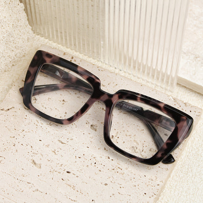 Reading Glasses 8-Pack Retro Print Color Clash Rectangular Spring Hinge Women Fashion Party Holiday Gift Eyewear Magnification +100 to +400 Colorful Trendy