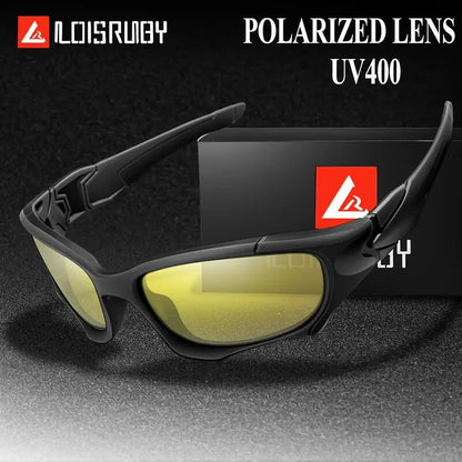 Polarized Sports Sunglasses UV400 - Lightweight PC Wrap Frame for Men Women, Anti-Glare Cycling Running Hiking Driving Sunglasses, Durable Outdoor Athletic Eyewear in Multiple Colors