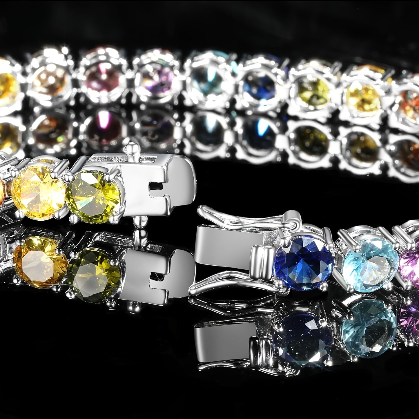 Zirconia Claw Bracelet for Women – 4mm Colorful Boho Beaded Bangle in Gold & Silver, Adjustable Sizes 6–8.5 Inch, Beach Summer Jewelry & Everyday Gift