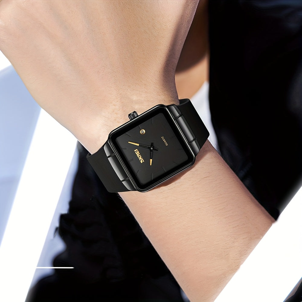 The SKMEI Ladies' Quartz Watch Is Chic, Fashionable, And Sophisticated, Featuring a Sleek And Elegant Square Design with Quartz Movement. It'S Easy, Minimalist, And Subtle, Making It Ideal for Daily Use