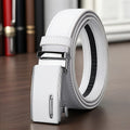 A White Ratchet Belt for Men, Ideal for Jeans, Essential for Professionals, Great for Gifting, an Excellent Choice for Presents
