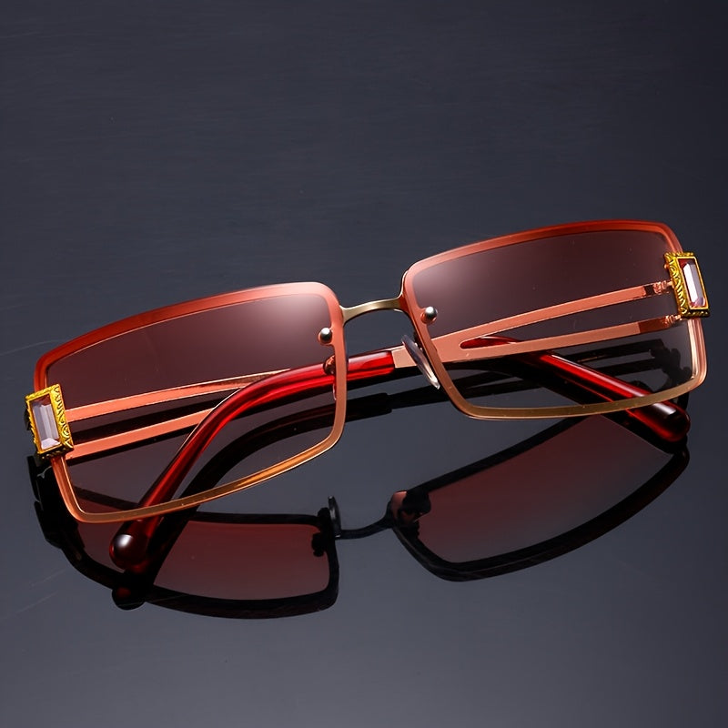 VIOLA MAG1pcs Fashion Single Item  Glasses Women's Change of Color Hip-hop Party Glasses Luxury Square Rhinestone Decoration Men's and Women's Party Glasses