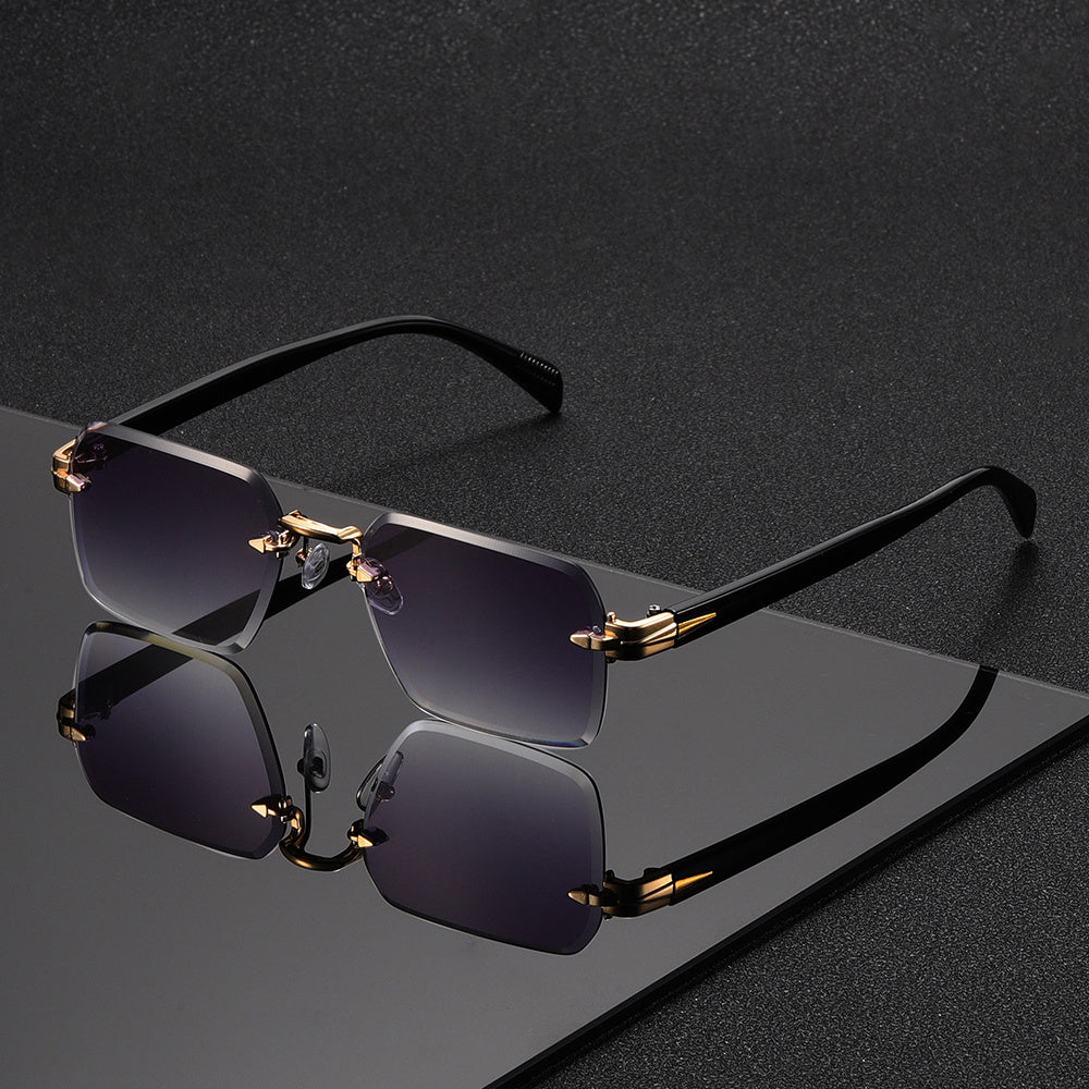 Metal Gradient Men's - Street Photography, HD Lenses, High-Quality Cut-Edge Glasses, Stylish Light Luxury Design, Preferred Birthday Gift