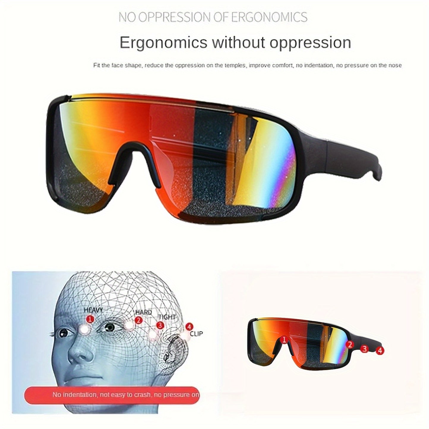 Sports Sunglasses Bulk Set 6 or 12 Pairs - UV Protection Anti-Glare HD Lens Lightweight PC Frame Men Women Outdoor Driving Cycling