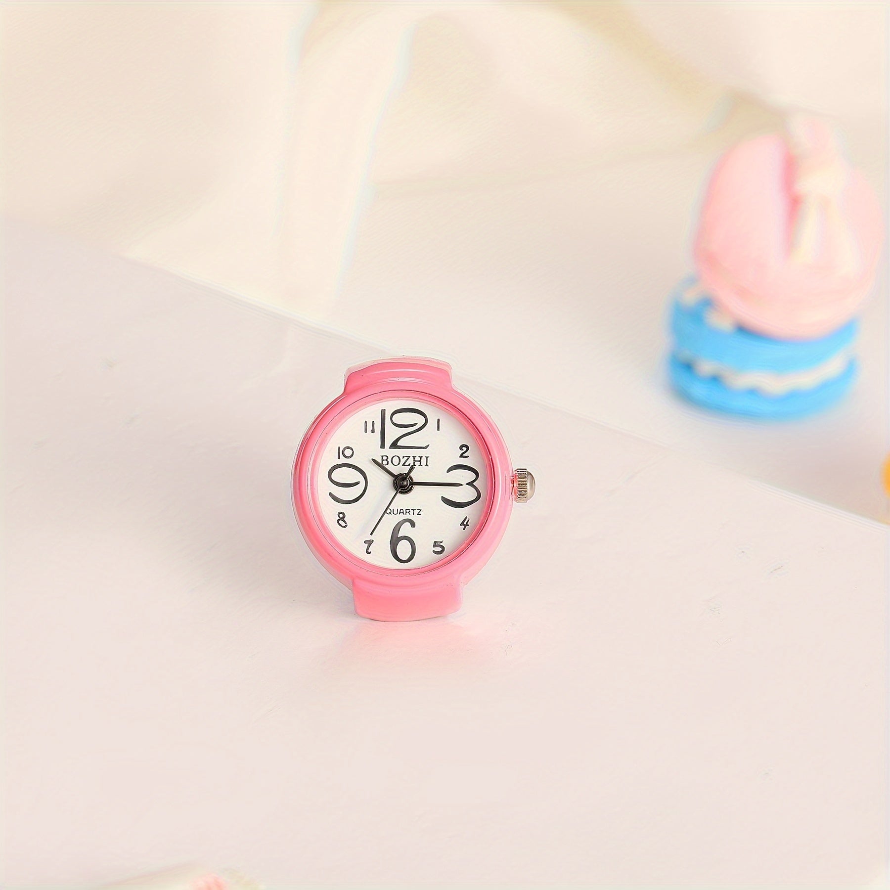 Easy Fashion Ring Watch Large Digital Dial Elastic Watch Band Ring Ring Handmade Ring Watch for Men And Women