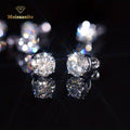 1 Pair of Moisanite Earrings, 1CT-6CT-D Color VVS Clarity, Brilliant Circular Cut, moissanite, 925 Sterling Silver, Gift for Women And Men with Jewelry Box, Girl, Earring Gift