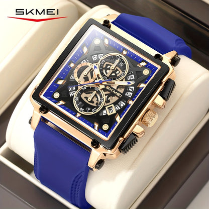 SKMEI Watch Men Quartz Chronograph Date Display Luminous Hands 3ATM Waterproof Casual Formal Dress Wristwatch for Men Multi-Color