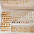 108pcs/Set Simple Imitation Pearl, Rhinestone & Metallic Geometric Design Stud Earrings, Hoop Earrings for Women, Vacation, Date, Daily Wear (Without Box)