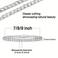 Ladies' Exquisite Jewelry Gift - 0.196Inch Moissanite Tennis Bracelet, 925 Silver, Luxurious Birthstone Bracelet, Handcrafted, Shiny Faceted Cut, A Symbol of Female Festivals, Parties And Dates, Gift Bag - Total Weight of The Product (0.65 oz)