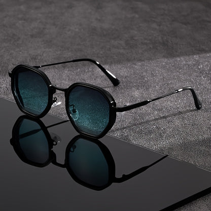Polygonal Sunglasses Unisex Lightweight Durable Stylish Lens with Case Cleaning Cloth Casual Formal Men Women Trendy Eyewear