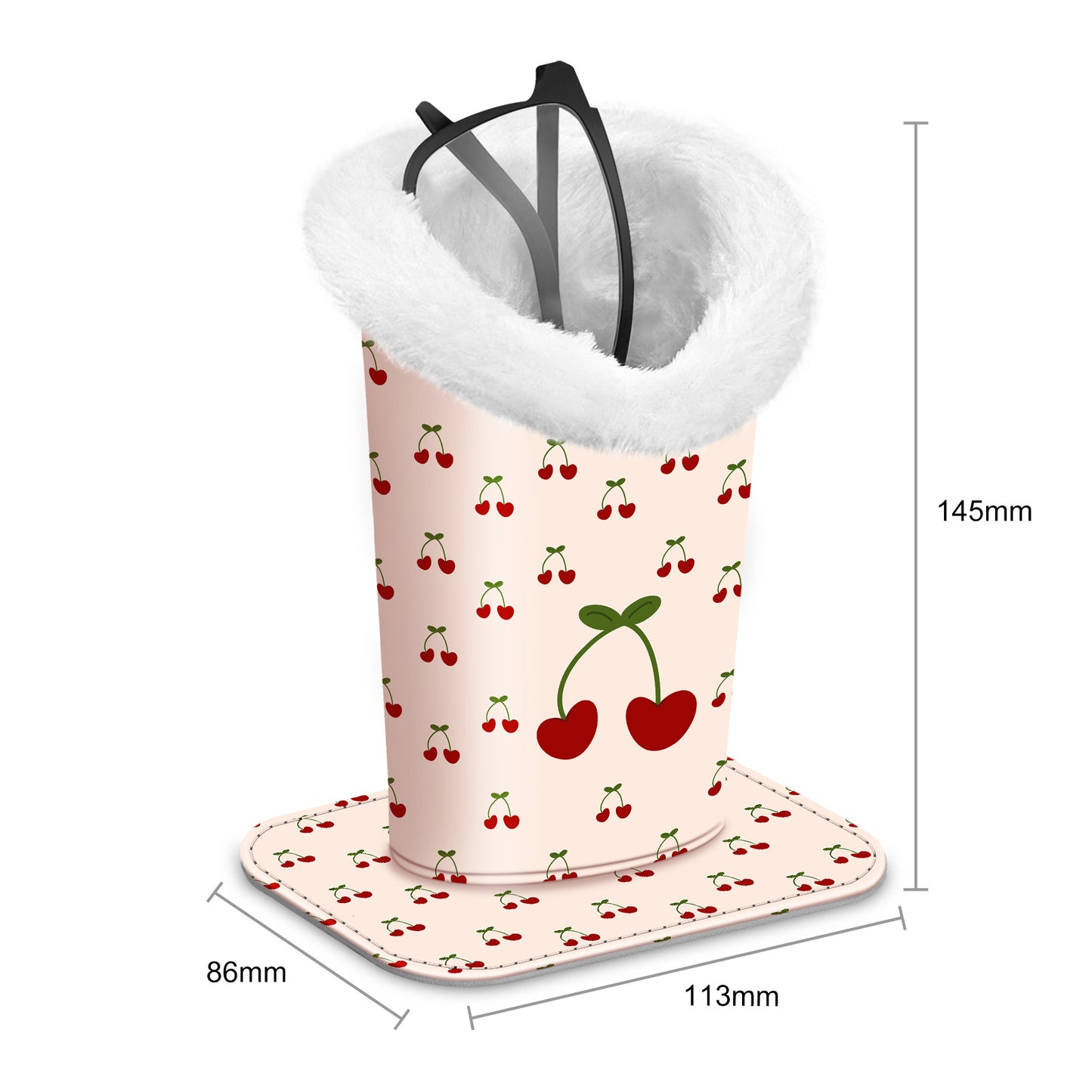 Eyeglasses Holder Stand Plush Lined Anti-Scratch Glasses Storage Organizer for Desk Nightstand Office Bedroom 34 Patterns Gift