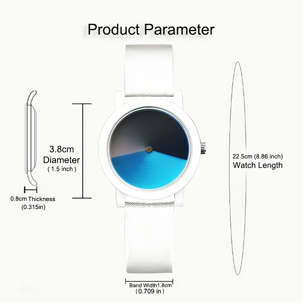 Women' Glamorous Color-Shifting Quartz Watch with Shifting Color Display - Wrist-Watch Suitable for Daily Wear & Special Events, Perfect Gift for Girlfriend, Elegant PU Strap