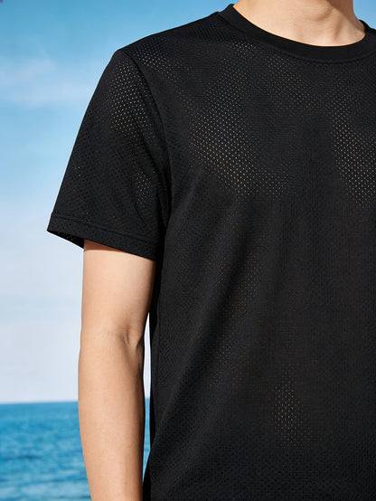 6pcs Men'S Crewneck Short Sleeve T Shirts Solid Color Breathable Cooling Quick – view 11