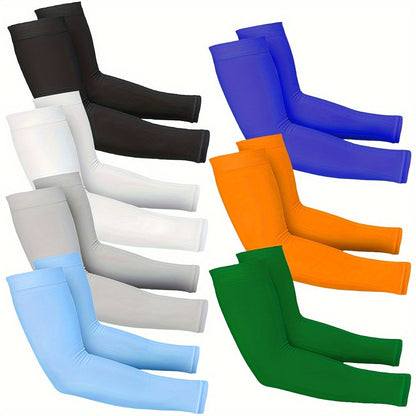 7-Pair Cooling Arm Sleeves - Stretch Knit Multi-Color Set – view 5