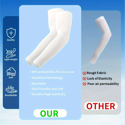 7-Pair Cooling Arm Sleeves - Stretch Knit Multi-Color Set – view 6