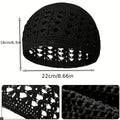 Set of 4 Unisex Beanie Caps Featuring a Thick Knit Design with a Hollowed-Out Wheat Ear Pattern, Made from Acrylic Material. These Skullies And Beanies Come in a Preppy Style with Solid Colors And Slight Stretch, Filled with Fiber for Added Warmth