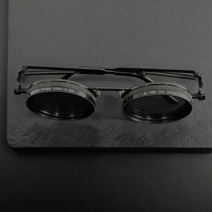 Steampunk Sunglasses Rotatable Flip-Up Lens UV400 Polarized - Vintage Round Goggles Men Women Cosplay Festival Travel Photography 2 Styles