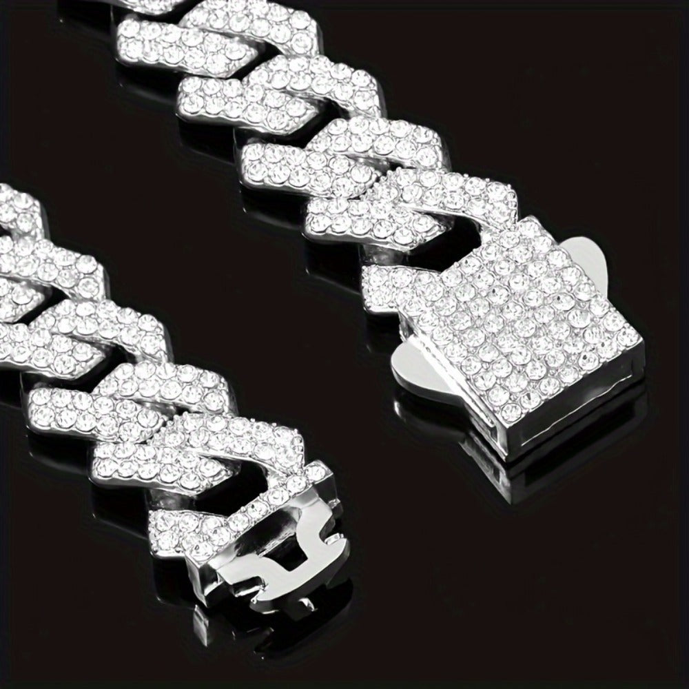 Cuban Link Chain Necklace - Initial Letter for Men Women - with Butterfly Alphabet Pendant A-Z, Gold & - product detail view