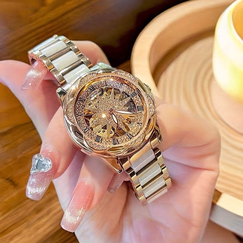 Elegant And Fashionable Women'S Watch, A Niche Trendy Sunflower Quartz Watch, Is Very Suitable For Daily Matching And Decoration Choices