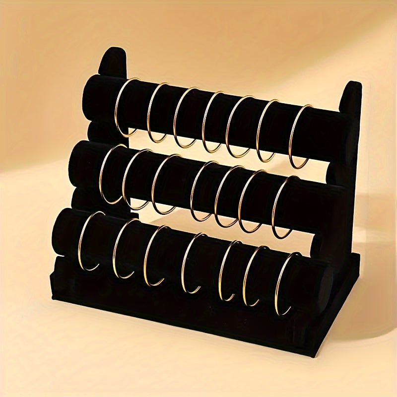 Three-Tier Jewelry Storage Stand, a Desktop Display Rack Designed for Organizing Watches, Bracelets, And Bangles. A Stylish Addition to Home Decor, Perfect for Gifting During The Holiday Season