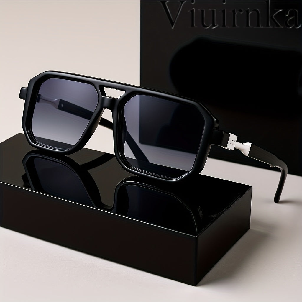 Stylish Oversized Square Frame Sunglasses for Men and Women - Protection - Unisex Retro Shades with Tortoiseshell Arms - Includes Sunglasses Case and Cleaning Cloth - Fashion Accessory for Travel, Beach, and Daily Wear