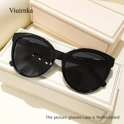 Oversized Cat Eye Sunglasses for Women Men Y2K Fashion Luxury Shades UV Protection Lightweight Beach Vacation Travel Eyewear Leopard Floral Multi-Color