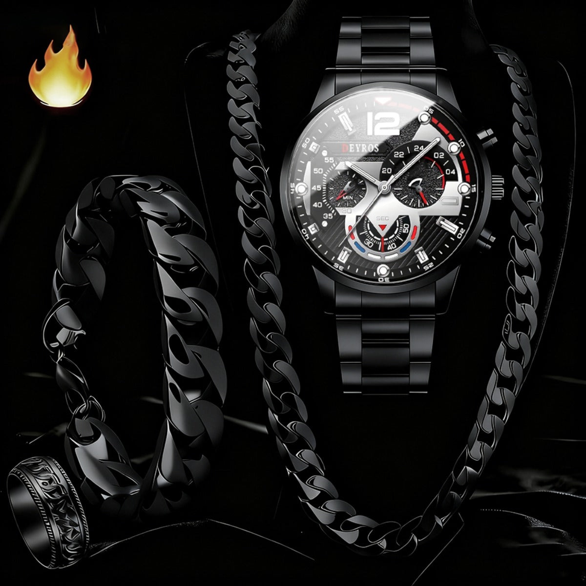 4pcs for Men Quartz Watches with Date Display & Analog Dial - Glamorous Round Wristwatches, Alloy Case &, Low Voltage Operation Suitable for Casual Attire, Ideal Gift (Christmas/Valentine'/) - 4pcs Men' Watch Set