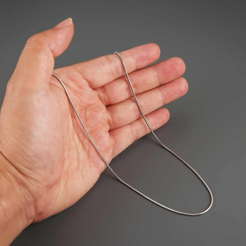 925 Sterling Silver Flexible Snake Chain Necklace for Men And Women, Available in 1MM And 2MM Thicknesses, in Lengths of 16, 18, 20, 22, And 24 Inches