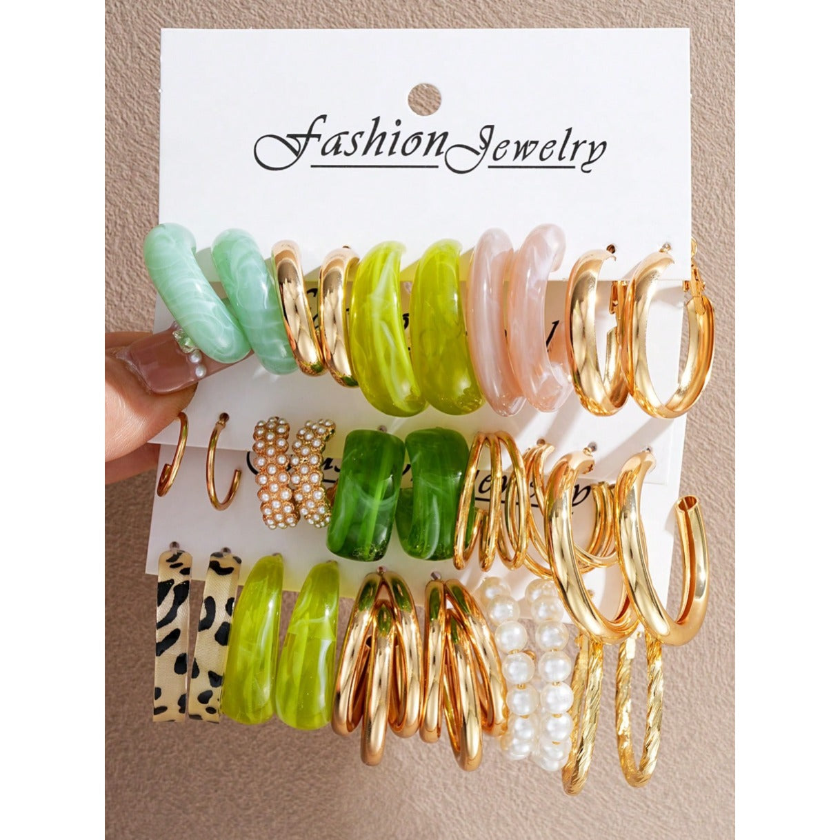 Random 20/30pcs Colorful Multi-style Geometric Earring Sets, Versatile Fashion Accessories for Women Daily Commute, Dates And Parties