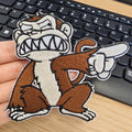5pcs Monkey Embroidered Iron On/Sew On Patch, Casual Polyester Humorous Badge For Clothing, Jackets, Trucker Hats, DIY Gift, Hand Wash/Dry Clean, Mesh Weave, Mardi Gras, Easter, Campus Events Decor