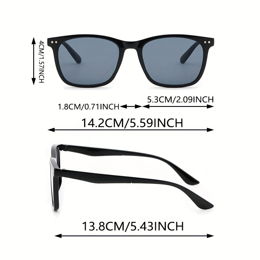 2 Pairs of Fashionable Square Glasses, Lightweight and Comfortable, Unisex, Suitable for Daily Life and Party Decorative Glasses