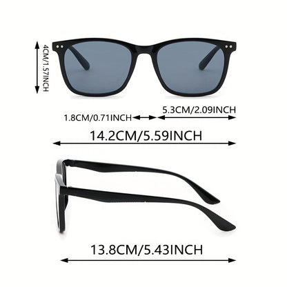 Fashion Glasses 2 Pack Square Frame Lightweight Decorative Eyewear for Men Women – Clear Non-Prescription Lens, Unisex Daily Wear Party Costume, Black Gold or Black Silver