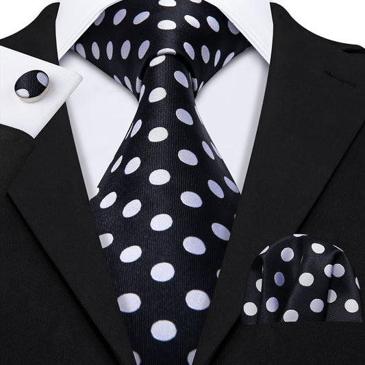 3pcs/SET Mens tie Fashion Office Ties for men Red Blue Purple Black Necktie Hanky Cufflinks Set Wedding Gift Party Event, Party Outfit, Wedding Accessory, Stylish Ties, Fashion Accessory, Durable Material, Smooth Texture, Formal Tie, Cufflinks Included, S