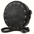 Nordic Embossed PU Leather Crossbody Bag, Mid-century PU Leather Shoulder Bag, Classic Design, Portable Drag Belt Bag