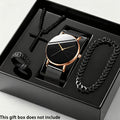4pcs/Set Men'S Elegant Quartz Watch And Bracelet Set – | Sports Watch | Casual Watch | Business Watch | Quartz Movement